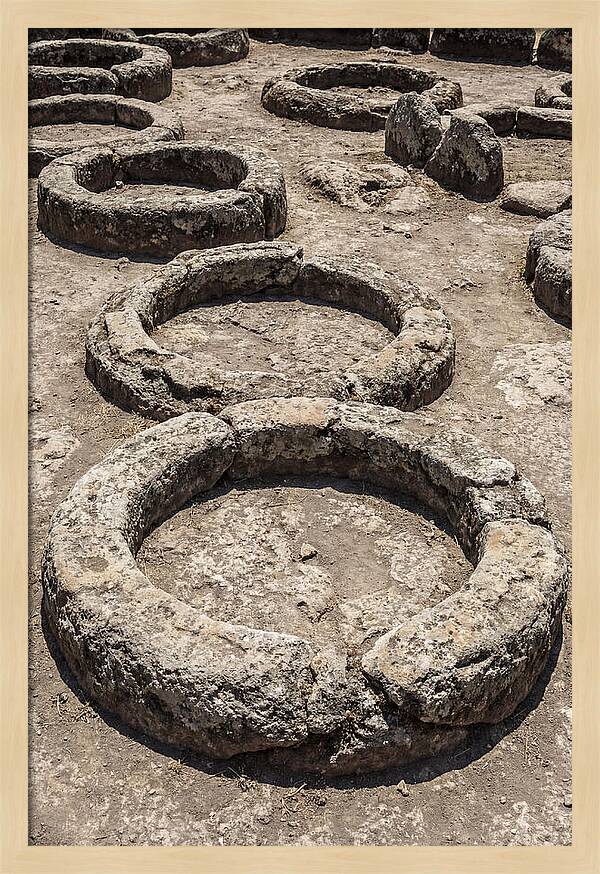 Stone Inspired Circles In Earthy Grey