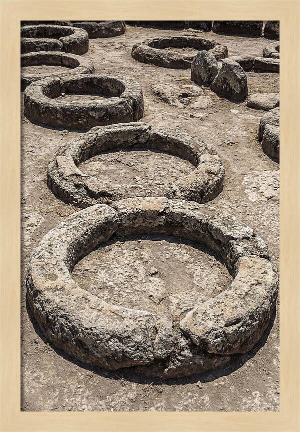 Stone Inspired Circles In Earthy Grey