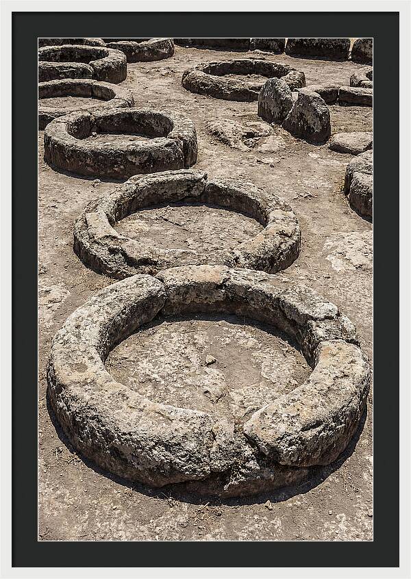 Stone Inspired Circles In Earthy Grey