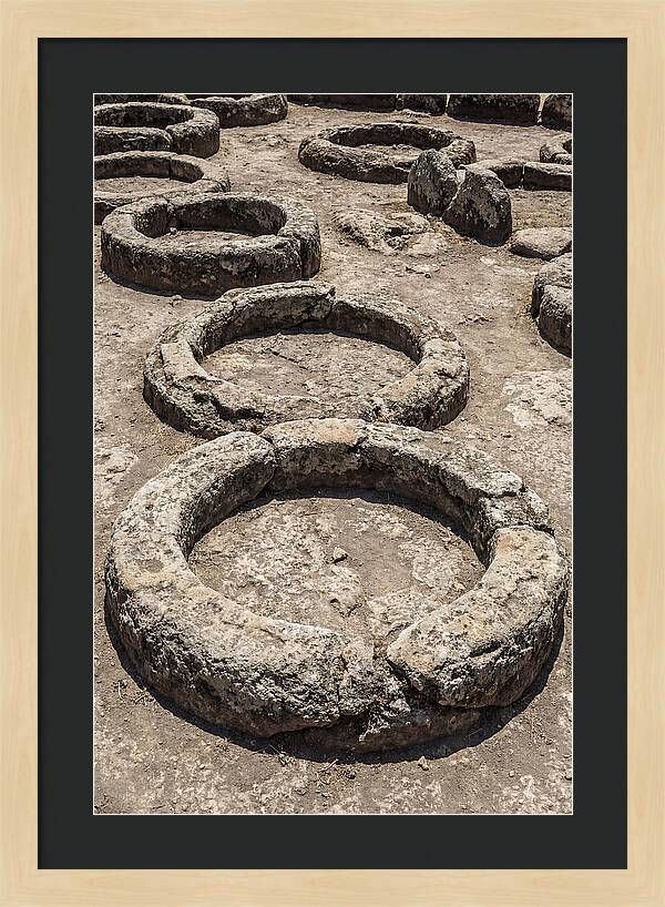 Stone Inspired Circles In Earthy Grey