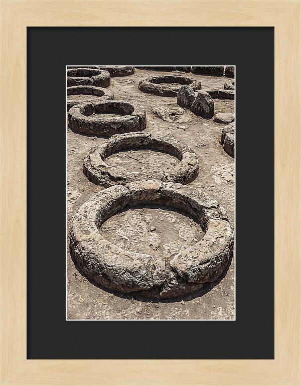 Stone Inspired Circles In Earthy Grey