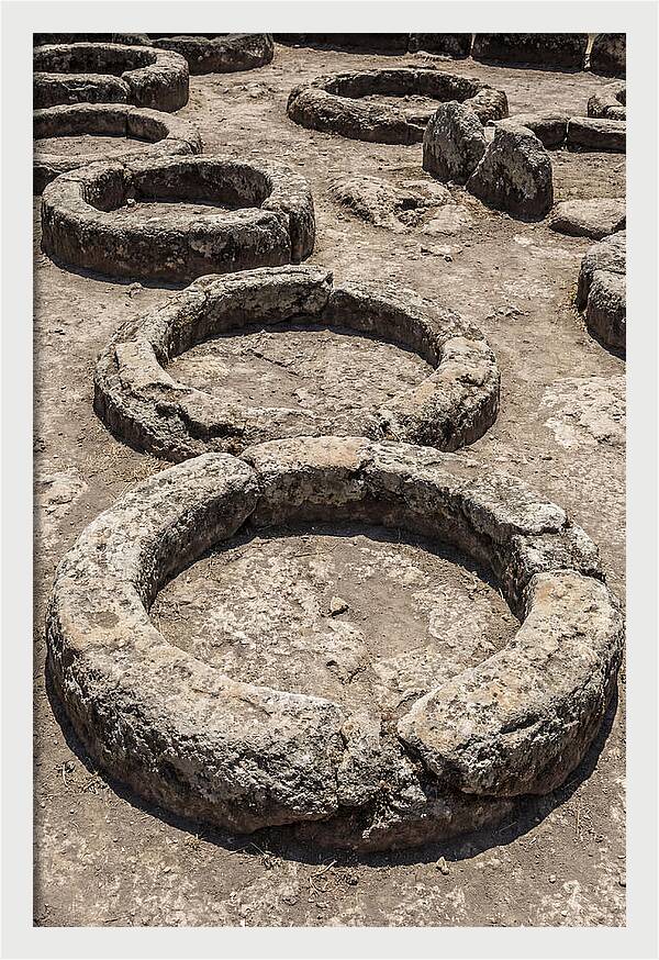 Stone Inspired Circles In Earthy Grey
