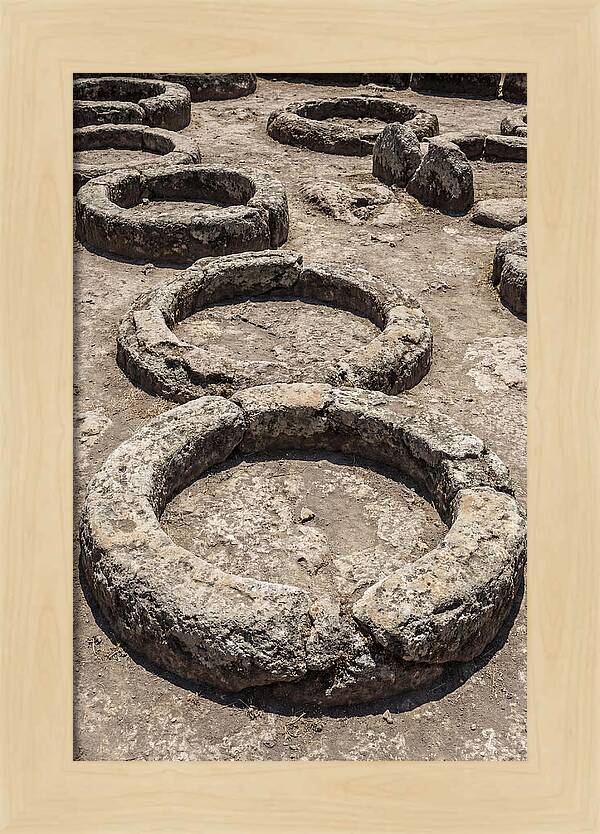 Stone Inspired Circles In Earthy Grey