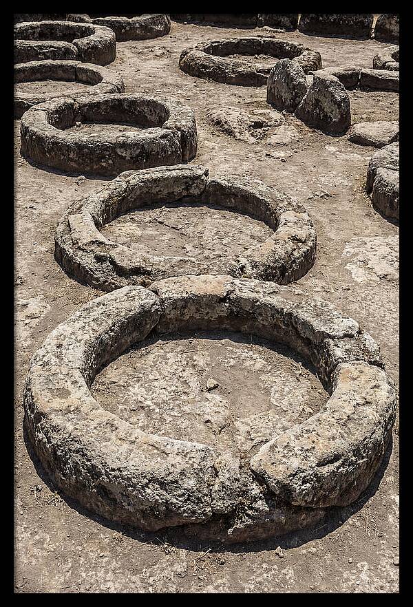 Stone Inspired Circles In Earthy Grey