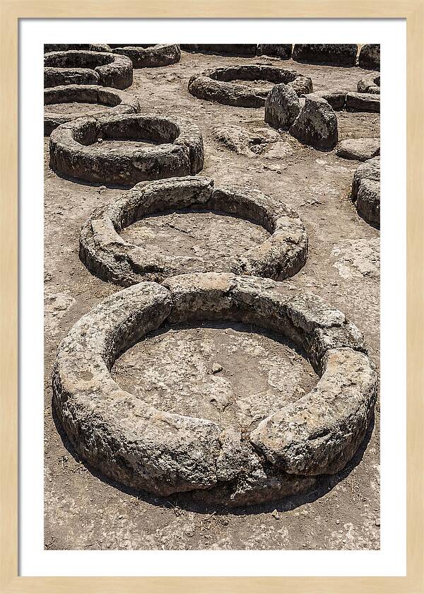 Stone Inspired Circles In Earthy Grey