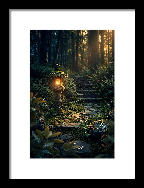 Stone Lantern Amidst Mossy Serenity