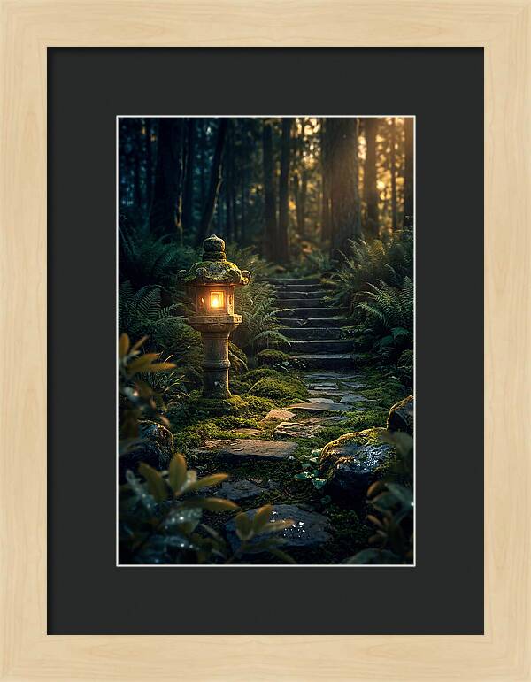 Stone Lantern Amidst Mossy Serenity