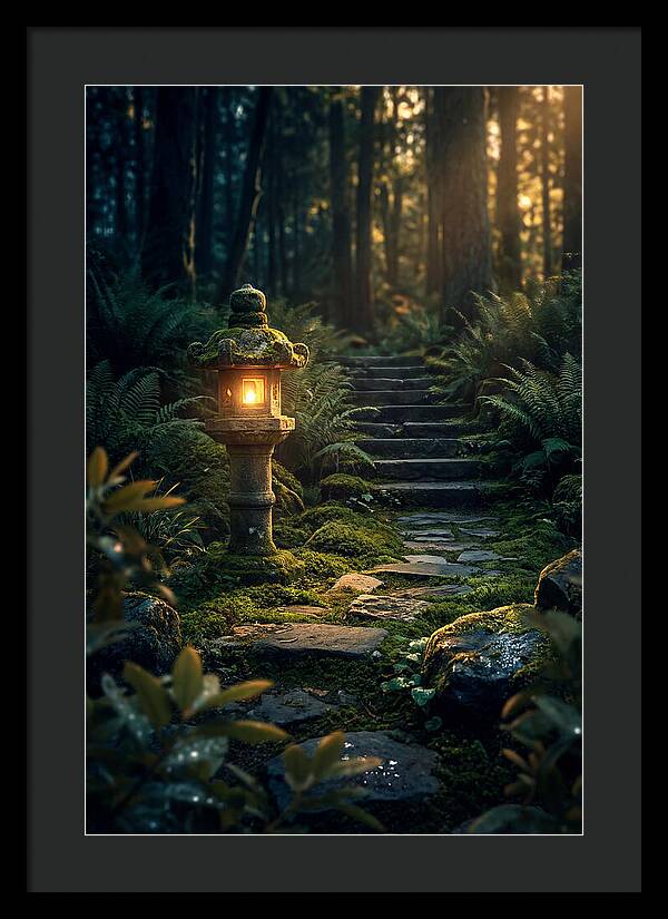 Stone Lantern Amidst Mossy Serenity