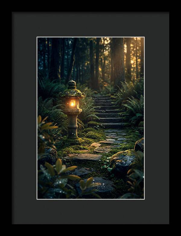 Stone Lantern Amidst Mossy Serenity