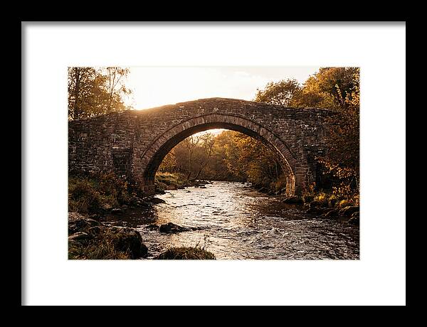 Stone Packhorse Bridge At Sunset