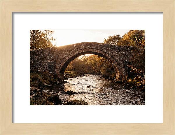 Stone Packhorse Bridge At Sunset