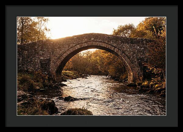 Stone Packhorse Bridge At Sunset