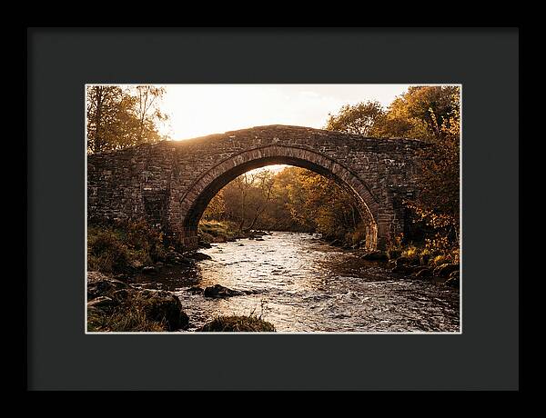 Stone Packhorse Bridge At Sunset