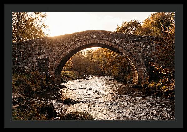 Stone Packhorse Bridge At Sunset