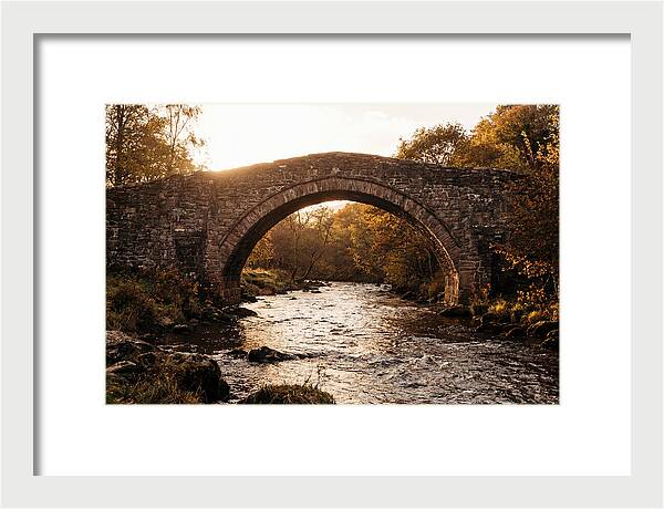 Stone Packhorse Bridge At Sunset