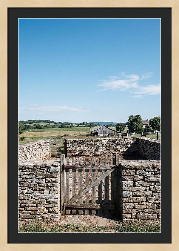 Stone Pig Pen With Wooden Gate