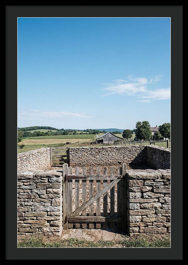 Stone Pig Pen With Wooden Gate