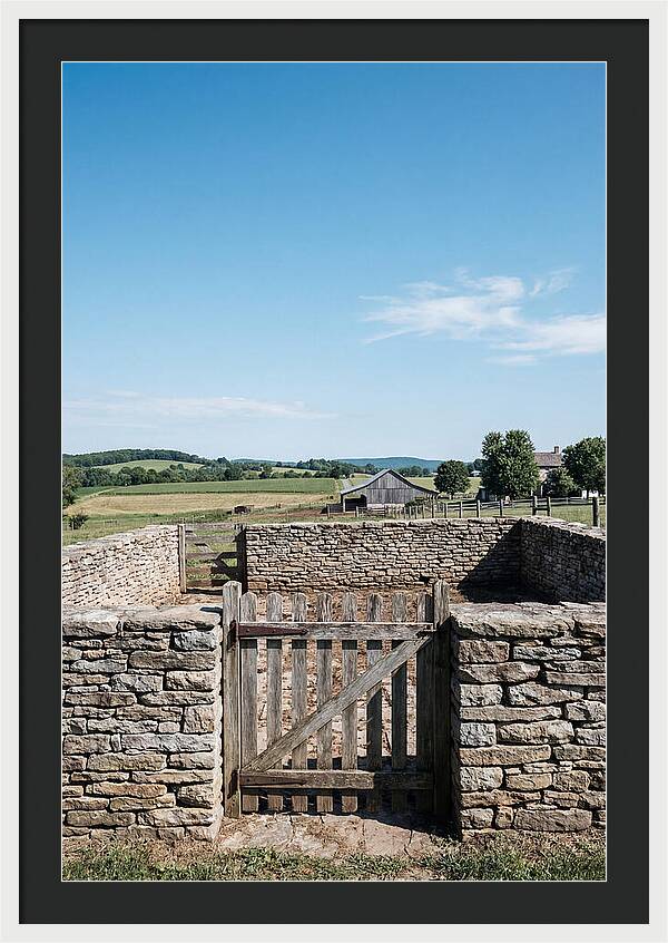 Stone Pig Pen With Wooden Gate