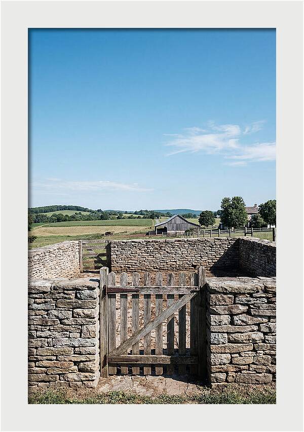 Stone Pig Pen With Wooden Gate