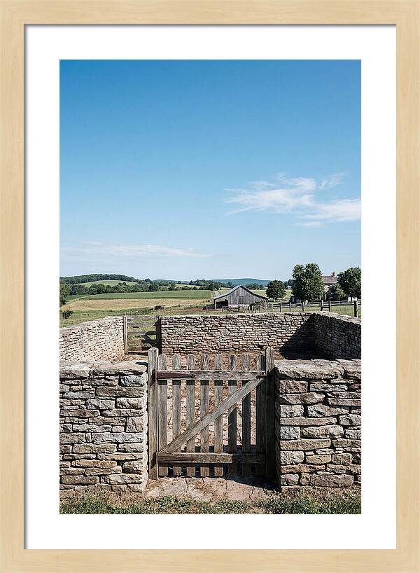 Stone Pig Pen With Wooden Gate