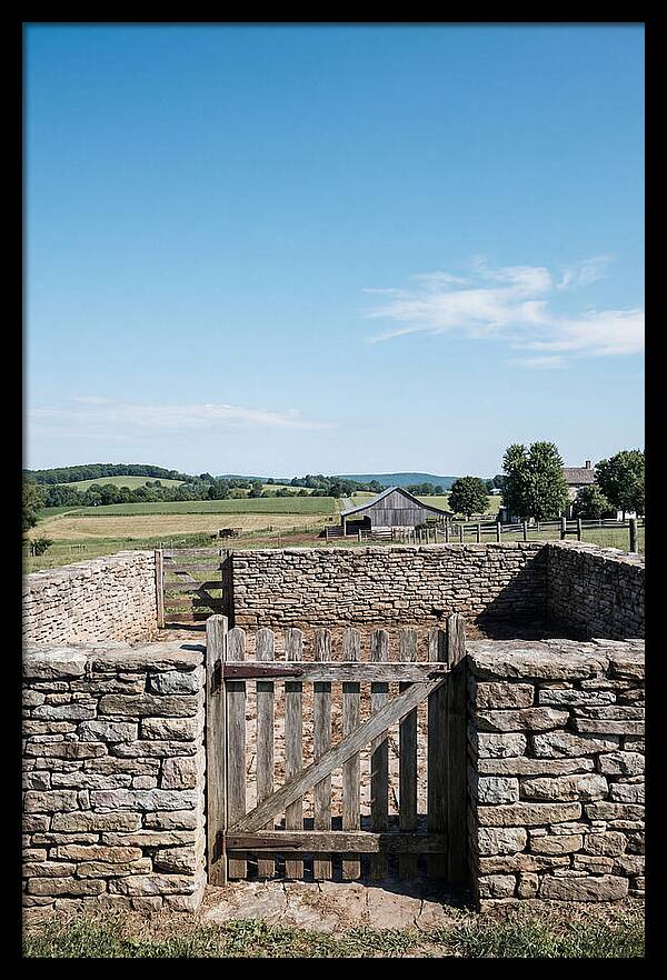 Stone Pig Pen With Wooden Gate