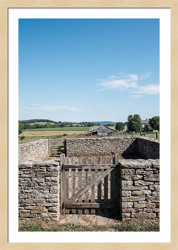 Stone Pig Pen With Wooden Gate