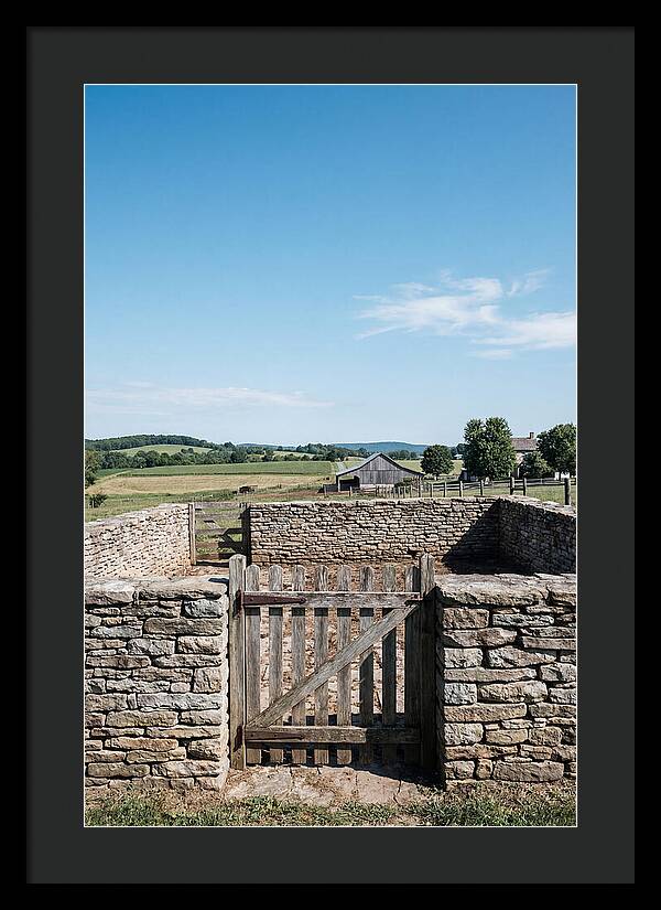 Stone Pig Pen With Wooden Gate