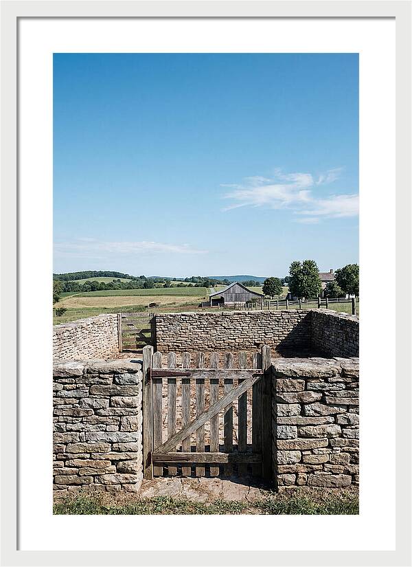 Stone Pig Pen With Wooden Gate