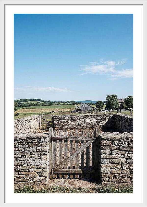 Stone Pig Pen With Wooden Gate
