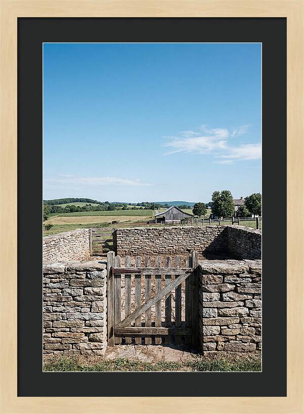 Stone Pig Pen With Wooden Gate