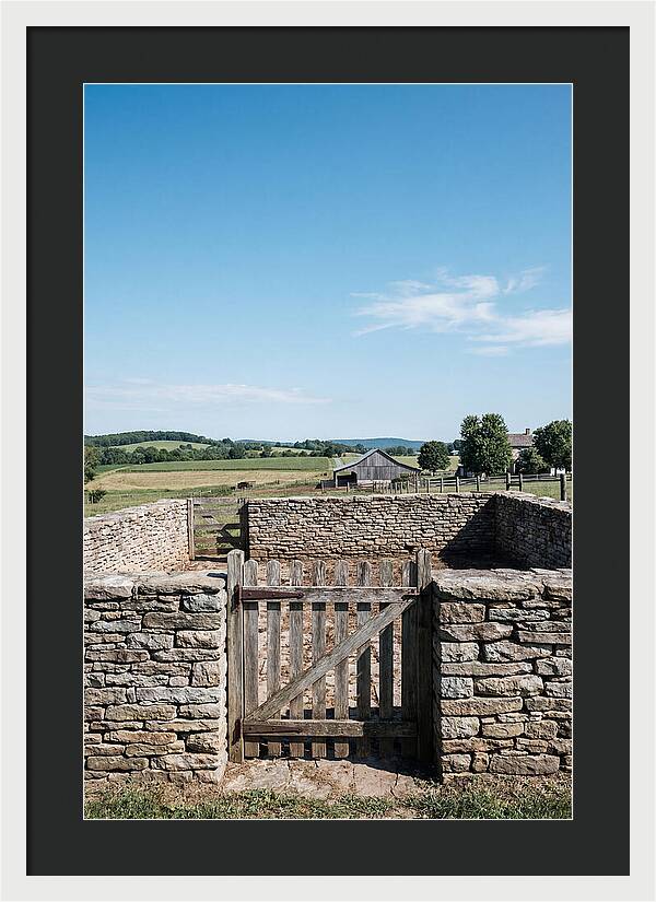 Stone Pig Pen With Wooden Gate
