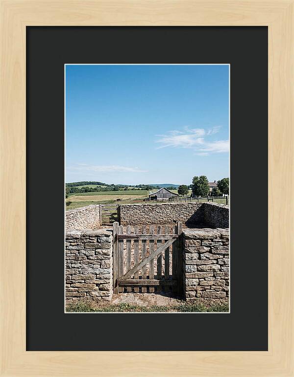 Stone Pig Pen With Wooden Gate