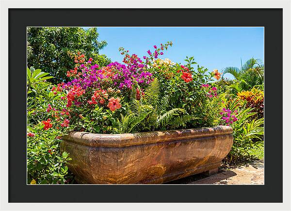 Stone Pig Trough Flower Planter