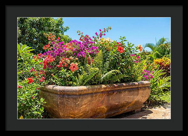Stone Pig Trough Flower Planter