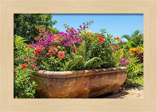 Stone Pig Trough Flower Planter