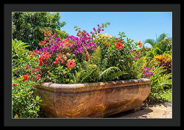 Stone Pig Trough Flower Planter
