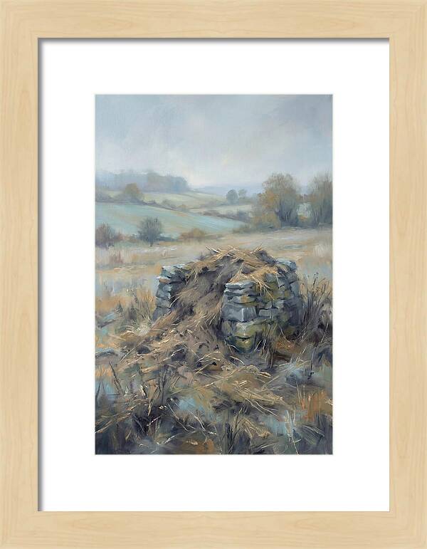 Stone Potato Clamp In Autumn Field