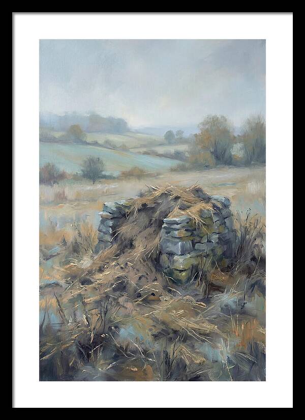 Stone Potato Clamp In Autumn Field