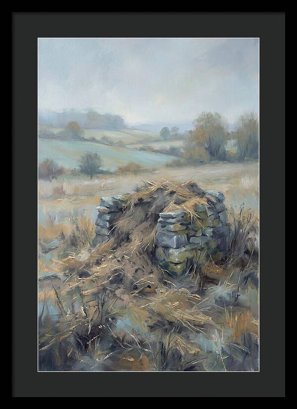 Stone Potato Clamp In Autumn Field
