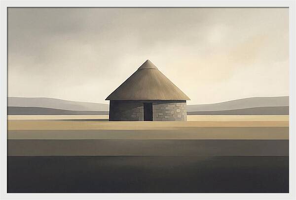 Stone Roundhouse With Thatched Roof