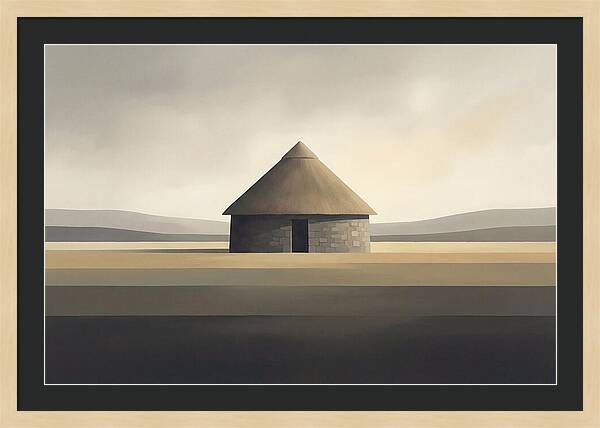 Stone Roundhouse With Thatched Roof