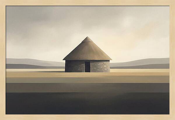Stone Roundhouse With Thatched Roof