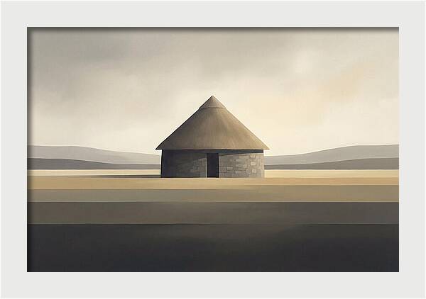 Stone Roundhouse With Thatched Roof