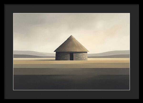 Stone Roundhouse With Thatched Roof