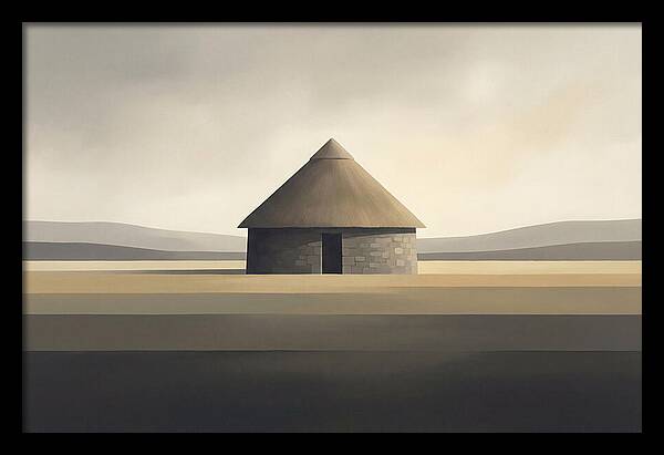 Stone Roundhouse With Thatched Roof