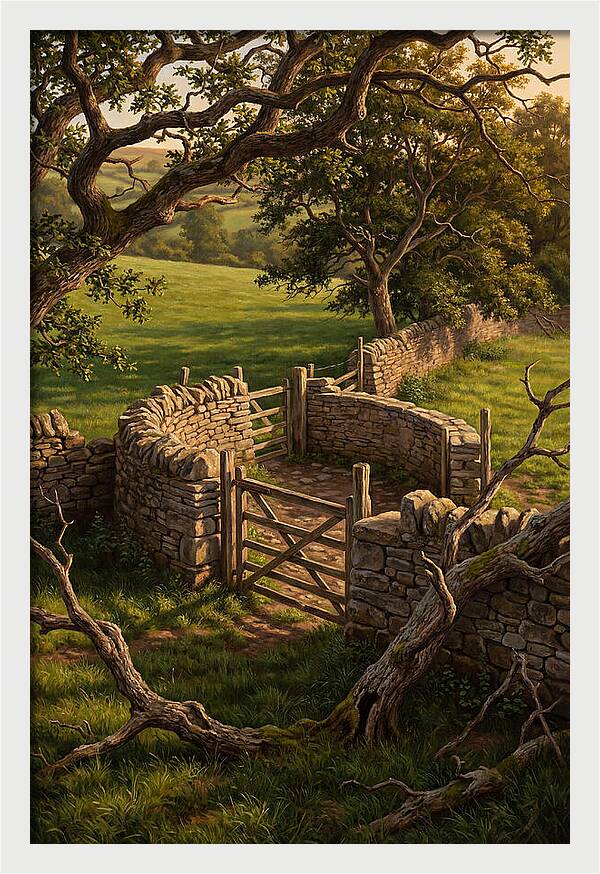 Stone Sheep Dip With Wooden Gate
