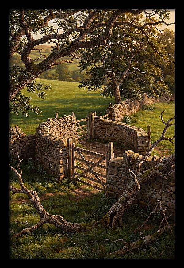 Stone Sheep Dip With Wooden Gate