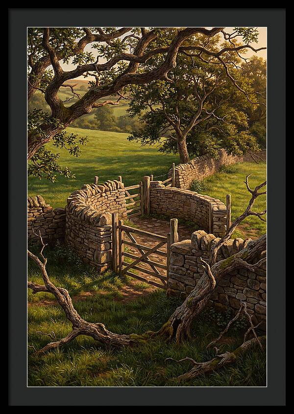 Stone Sheep Dip With Wooden Gate