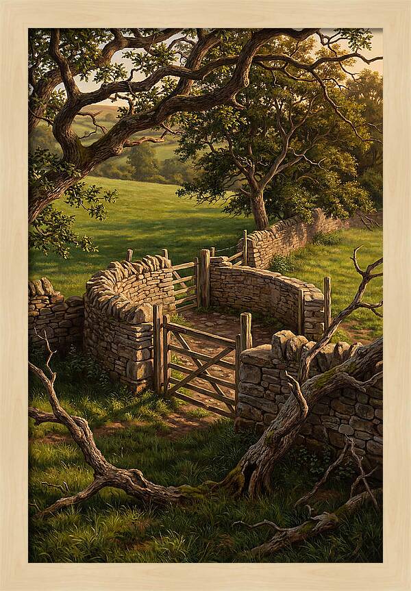 Stone Sheep Dip With Wooden Gate