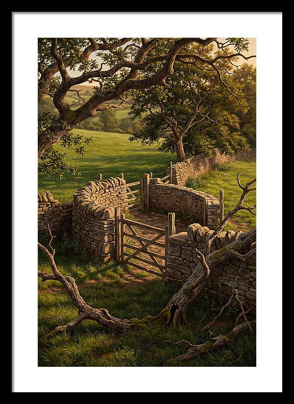 Stone Sheep Dip With Wooden Gate